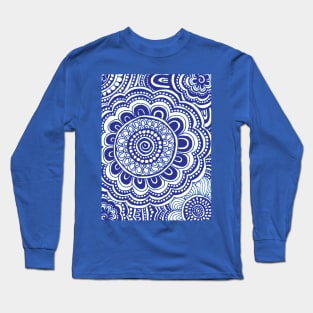 Cobalt Anemone Flowers Long Sleeve T-Shirt